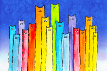 Load image into Gallery viewer, A Pride of Cats Mini jigsaw puzzle gift for LGBTQ+