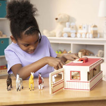 Load image into Gallery viewer, Take-Along Show-Horse Stable Play Set