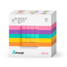 Load image into Gallery viewer, PIXIO Abstract Series NEON - 60pc Magnetic Blocks in 5 Colors