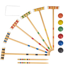 Load image into Gallery viewer, Six-Player Travel Croquet Set With Drawstring Bag