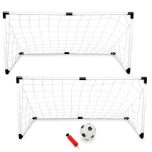 Load image into Gallery viewer, 2-Pack Youth Soccer Goals With Soccer Ball And Pump