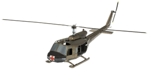 UH-1 Huey Helicopter MetalEarth