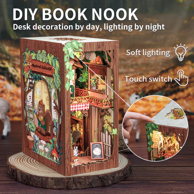 DIY Bookend Puzzle: Squirrel Collector