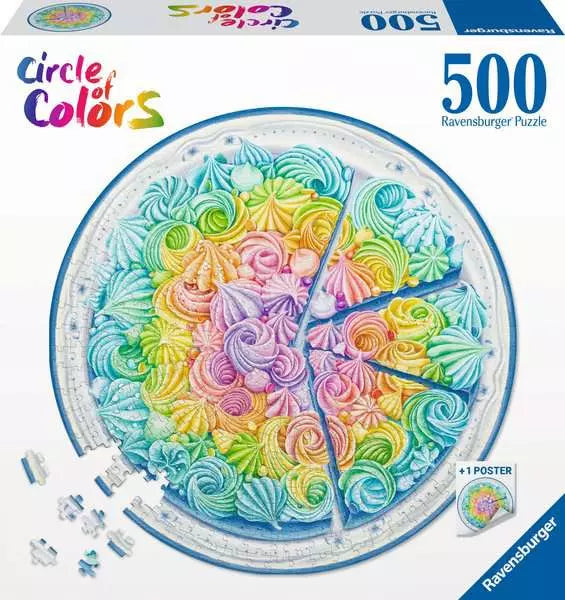 Rainbow Cake 500 pc Round Puzzle