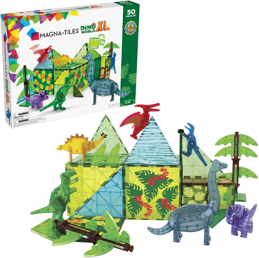 Magna-Tiles Dino World XL 50-Piece Set