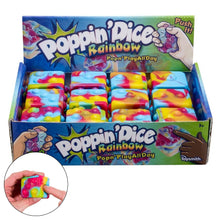 Load image into Gallery viewer, Poppin Dice' - Rainbow Satisfying Fidget Toy, Rainbow Colors
