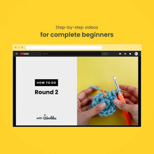 Load image into Gallery viewer, Fred the Dinosaur Beginner Crochet Kit
