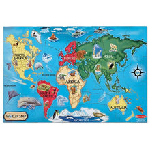 Load image into Gallery viewer, World Map Floor Puzzle - 33 Pieces
