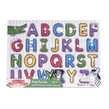 Load image into Gallery viewer, See-Inside Alphabet Peg Puzzle - 26 pieces
