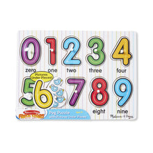 Load image into Gallery viewer, See-Inside Numbers Peg Puzzle - 10 pieces
