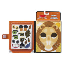 Load image into Gallery viewer, Make-a-Face - Safari Reusable Sticker Pad - On the Go Travel
