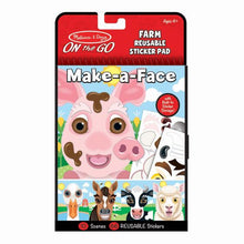 Load image into Gallery viewer, Make-a-Face - Farm Reusable Sticker Pad - On the Go Travel Activity
