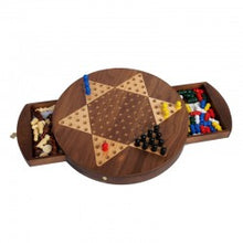 Load image into Gallery viewer, Walnut Round 3-in-1 Game Set

