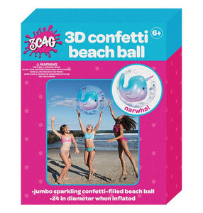 Narwal Confetti Beach Ball