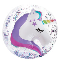 Load image into Gallery viewer, Unicorn Confetti Beach Ball
