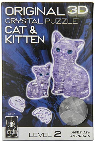 Cat With Kitten 3d Crystal Puzzle