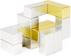 Playable ART Mini Metal Cube - Silver-Gold