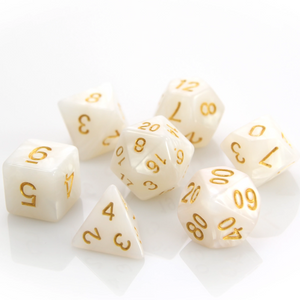 7 Piece RPG Set - Pearl with Gold