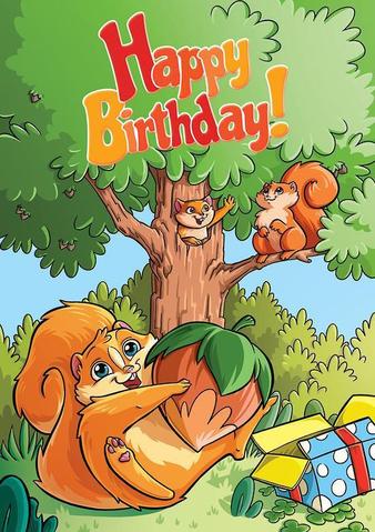 Pop 'n Play Happy Birthday Squirrely