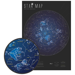 Glow in the Dark Star Map Wall Chart