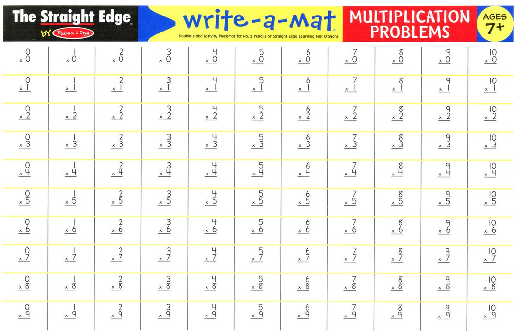 Multiplication Problems Write-A-Mat
