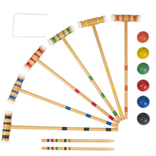 Load image into Gallery viewer, Six-Player Travel Croquet Set With Drawstring Bag
