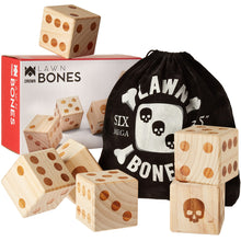 Load image into Gallery viewer, Lawn Bones 3.5&quot; Wood Dice

