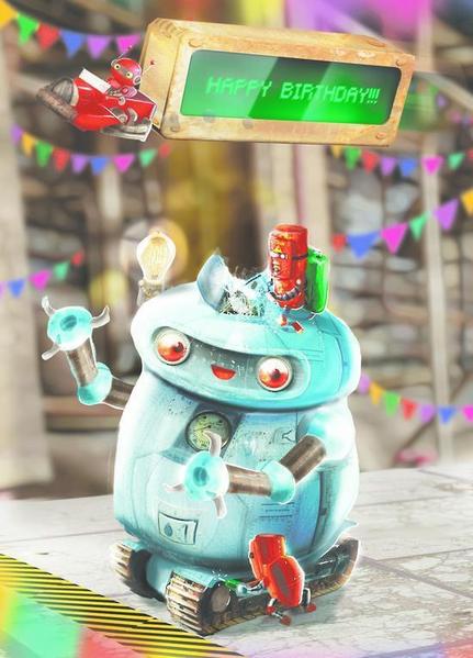 Pop 'n Play Birthday Robot