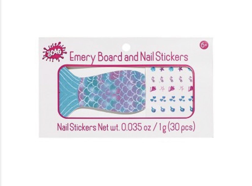 Mermaid Emery Board & Nail Stickers