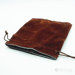 Satin Lined Velvet Bag - Medium Brown