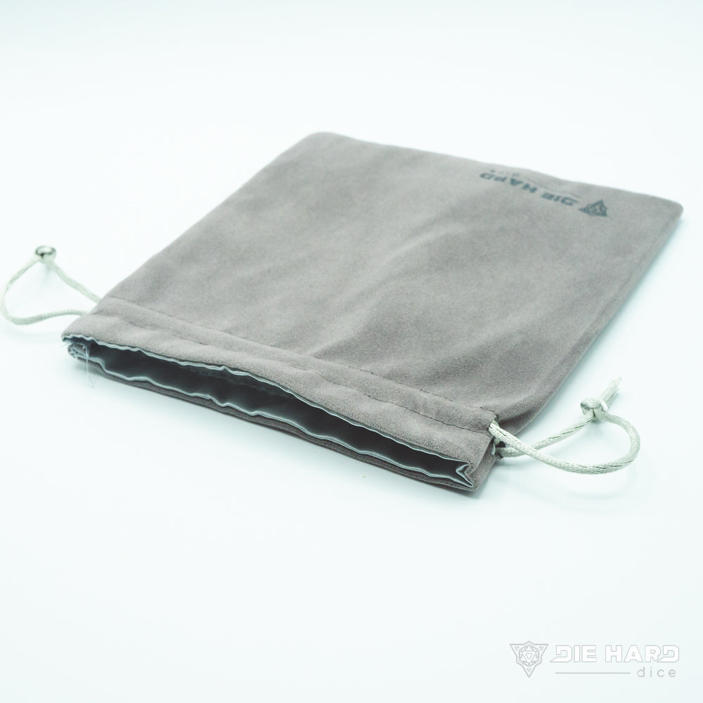 Satin Lined Velvet Bag - Medium Light Gray