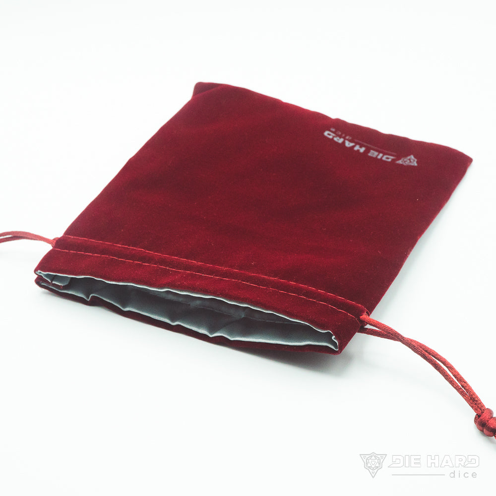 Satin Lined Velvet Bag - Medium Crimson Red