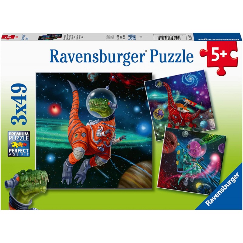 Dinosaurs in Space  (3 x 49 pc Puzzle)