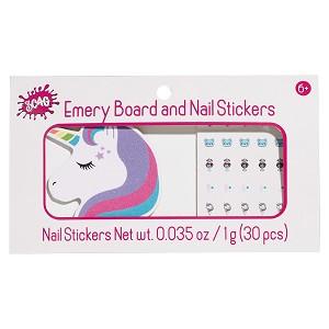 Unicorn Emery Board & Nail Stickers